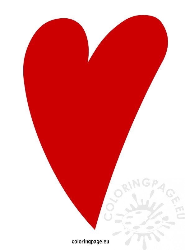 Elongated Heart Coloring Page