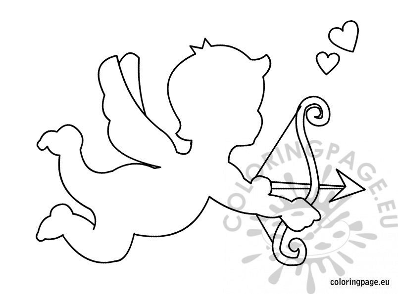 Cupid Template Printable Coloring Page