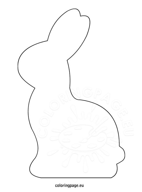 Rabbit Shape Coloring Page