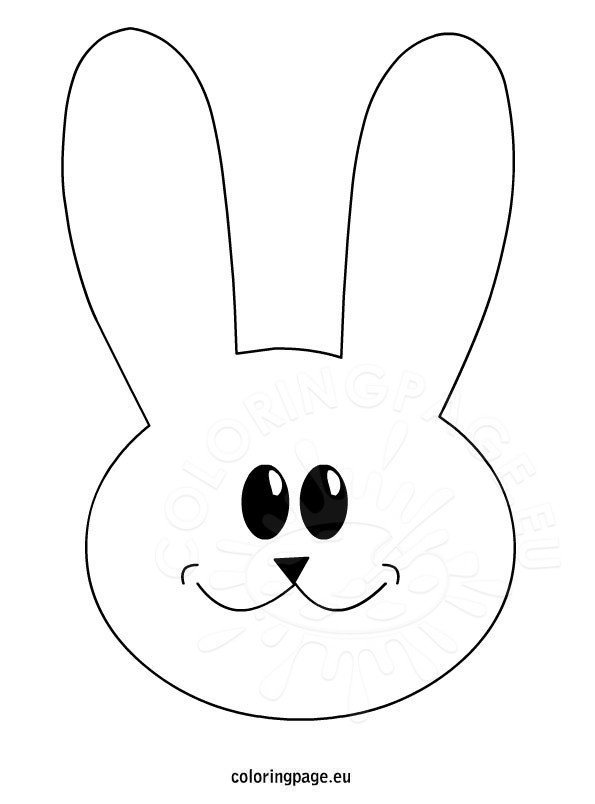 Rabbit Template Printable Coloring Page