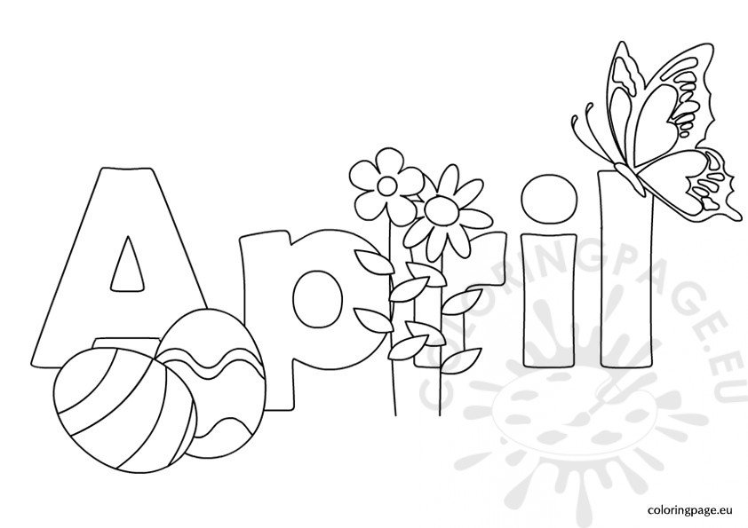 April Coloring Page1