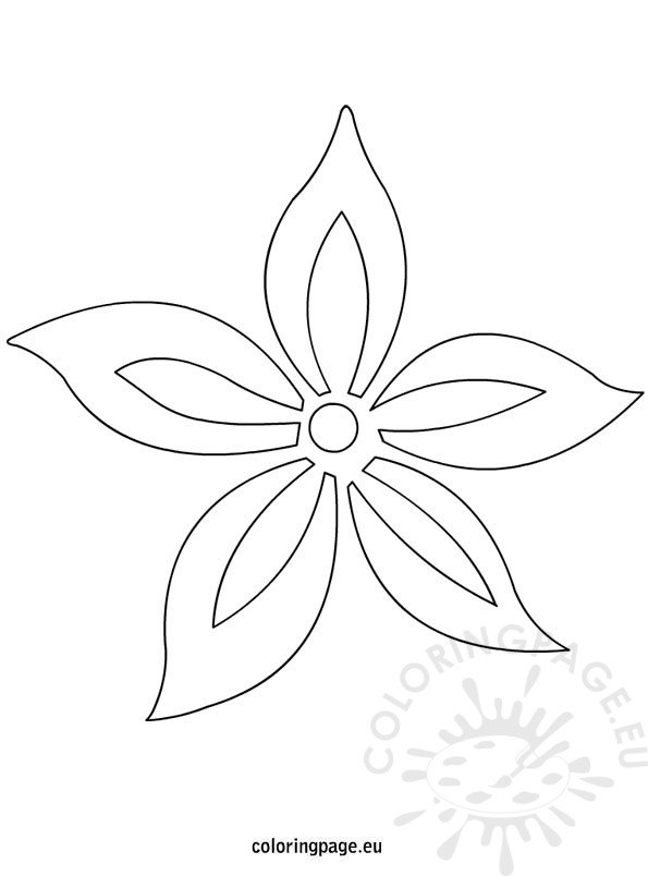 Flower template 2 Coloring Page