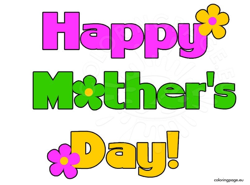 Mother S Day Clip Art Coloring Page