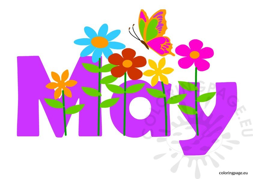 Month of May clipart Coloring Page