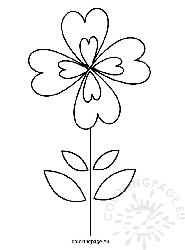 Black white Flower – Coloring Page