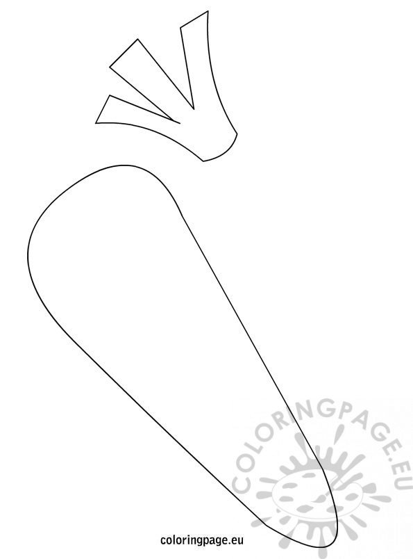 Carrot template printables Coloring Page