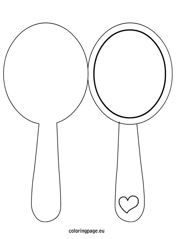 Mirror Template For Kids Coloring Page