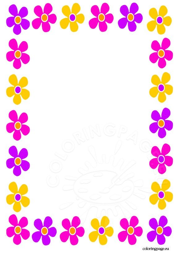 Mother’s day border – Coloring Page