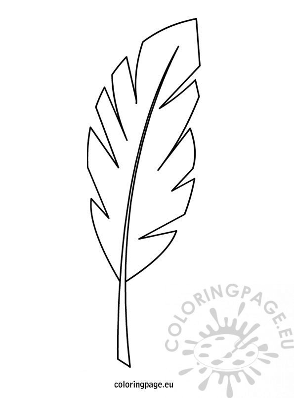 Palm branch template – Coloring Page