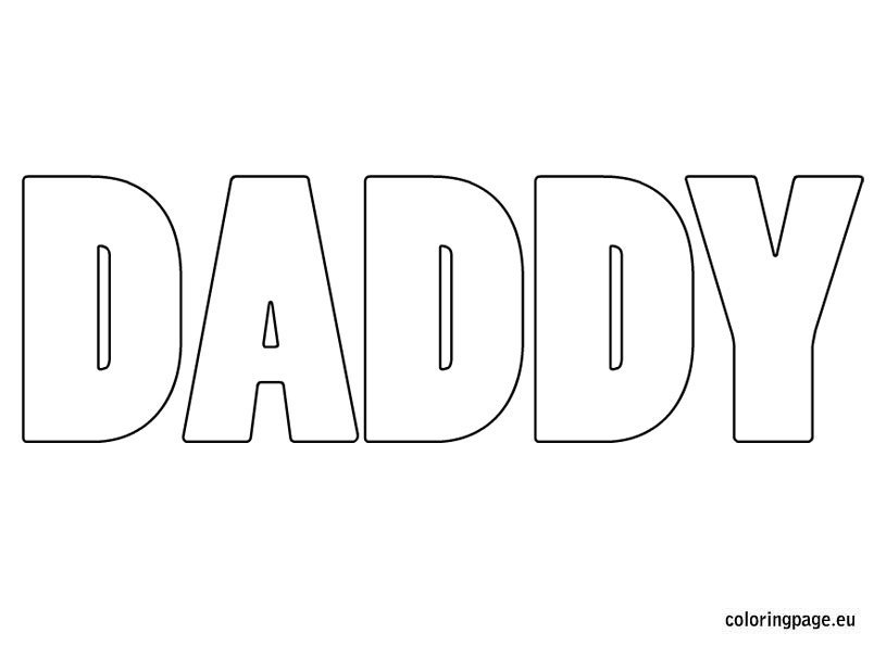Daddy Coloring Page Coloring Page
