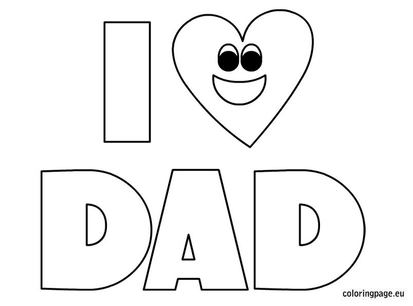 i love you dad coloring pages - photo #26