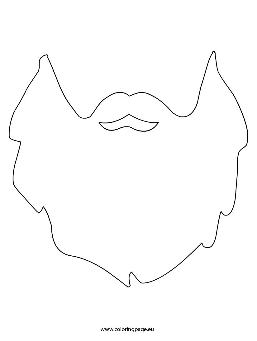 Beard template Coloring Page