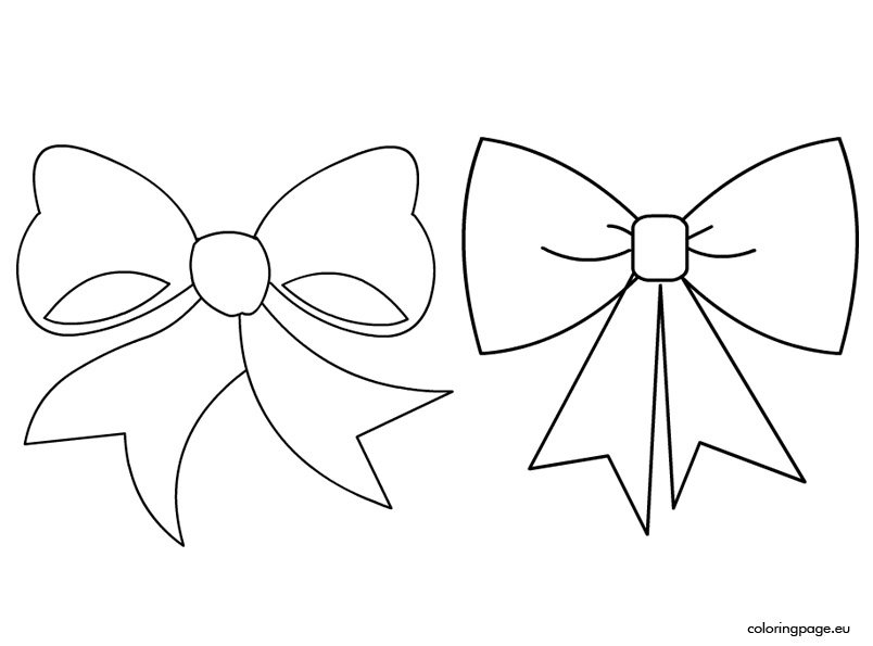 Bows – Coloring Page