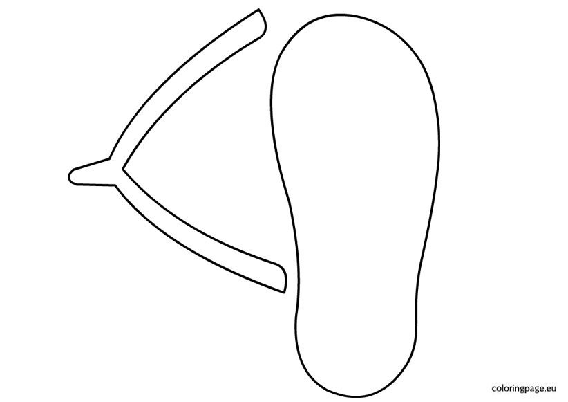 Flip Flop template Coloring Page