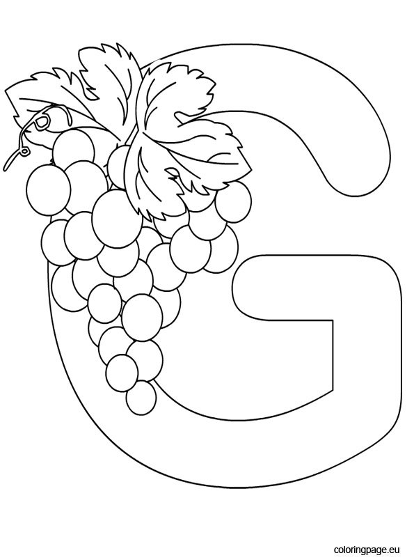 Alphabet – Letter G – Coloring Page