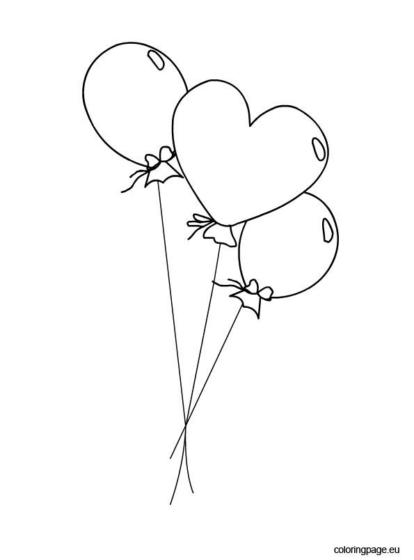 Balloons coloring picture – Coloring Page