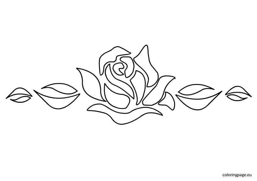 rose stencil 2  coloring page