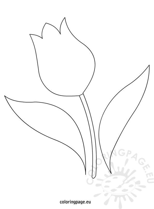 Tulip template – Coloring Page