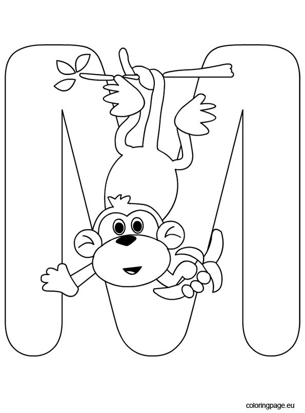 Letter M - Coloring Page