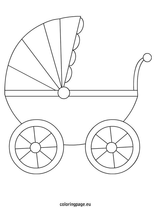 467 Animal Baby Carriage Coloring Page 