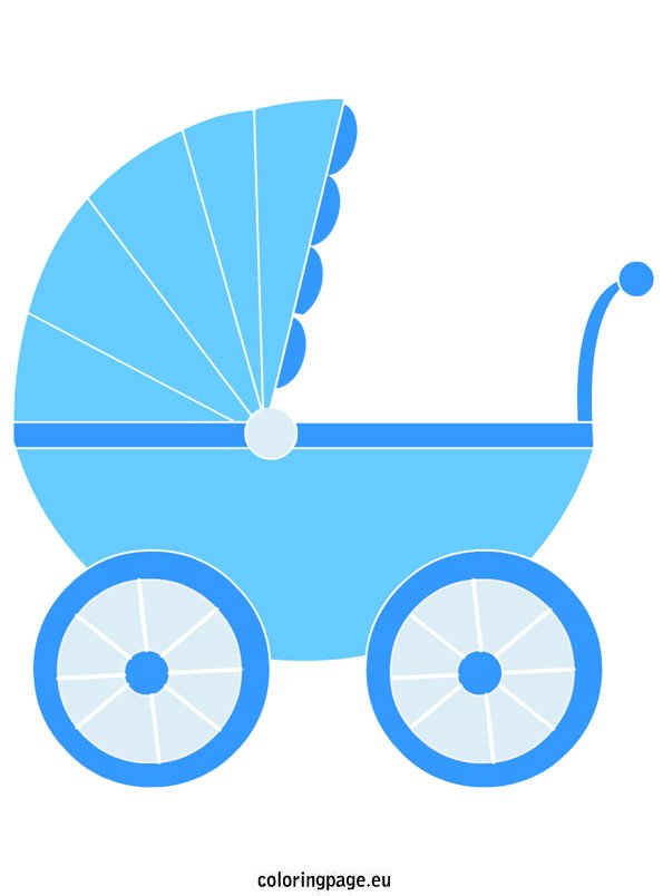 Blue Baby Carriage – Coloring Page