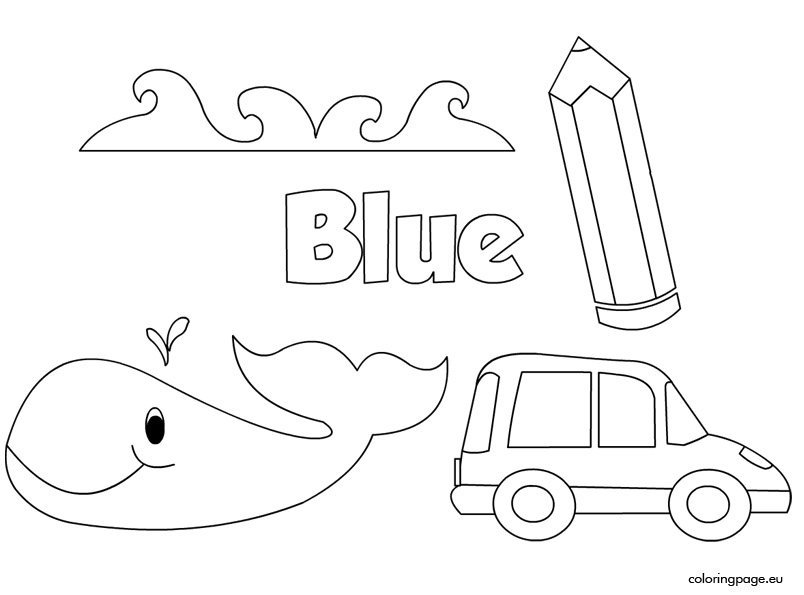 The color blue – Coloring Page