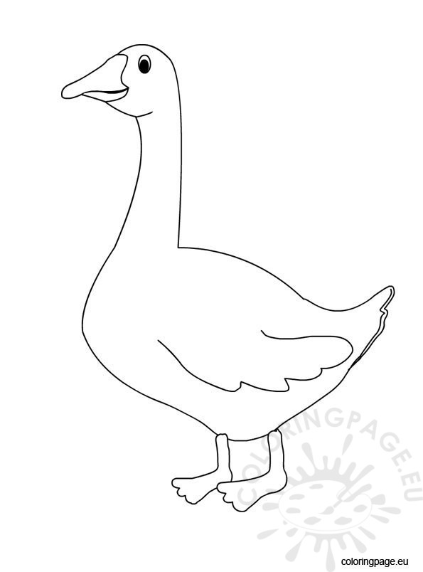 Goose – Coloring Page