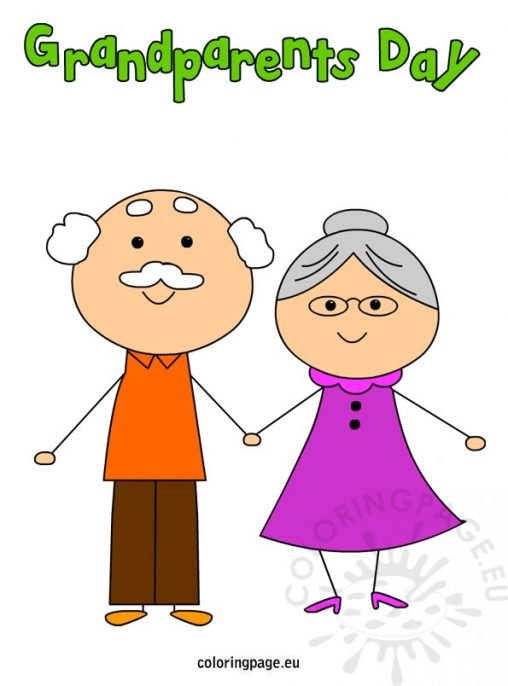 Grandparent's Day - Coloring Page