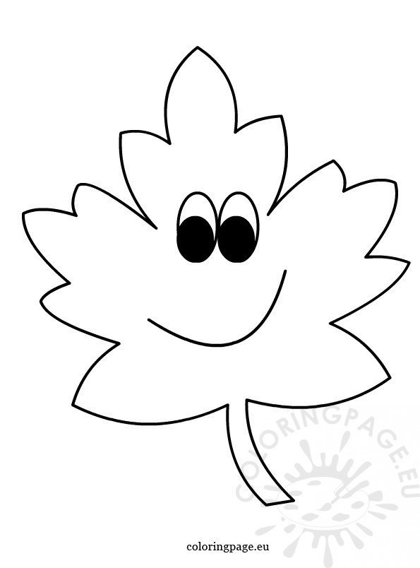 Autumn leaf coloring sheet – Coloring Page