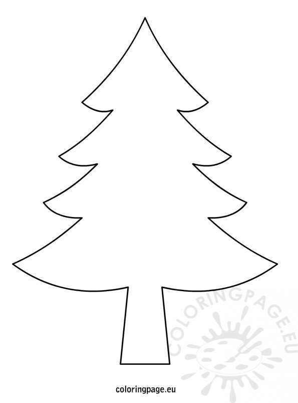 Christmas Tree Drawing – Coloring Page