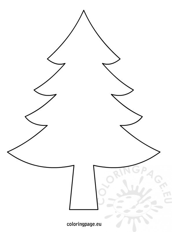 Christmas Tree Drawing - Coloring Page