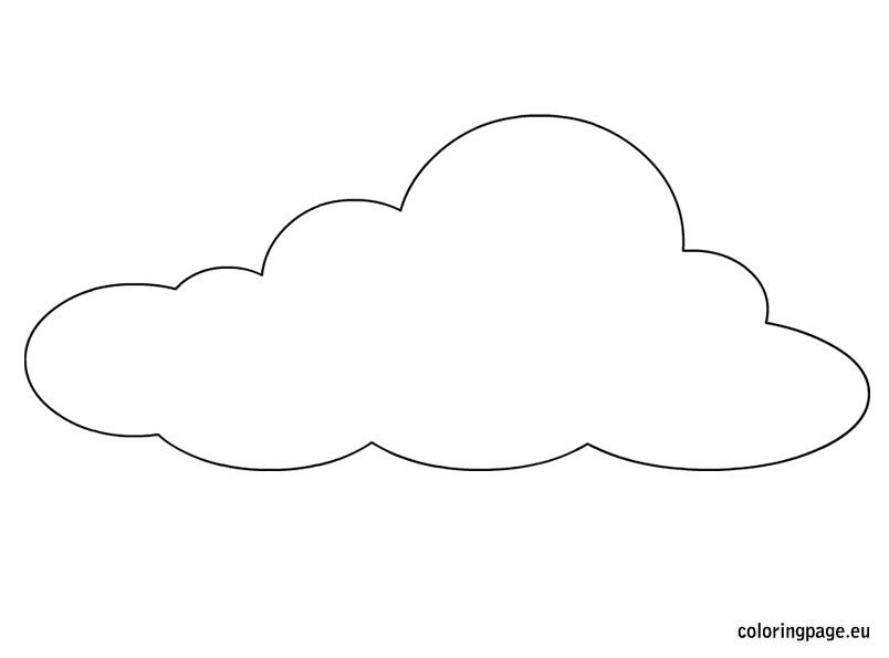 Cloud Template Coloring Page