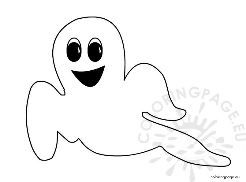 Halloween ghost template – Coloring Page