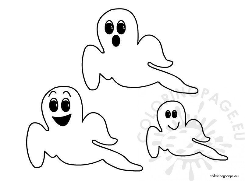 Halloween ghosts – Coloring Page
