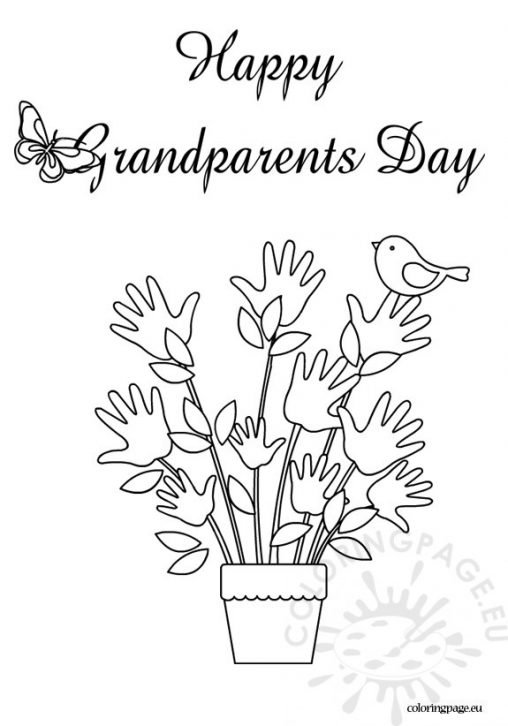 Grandparent's Day - Coloring Page