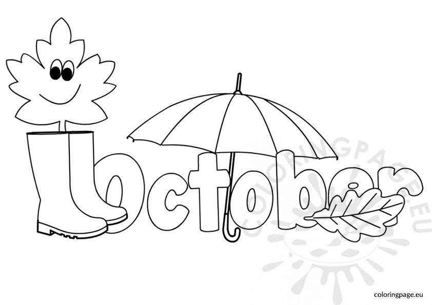 October coloring page - Coloring Page