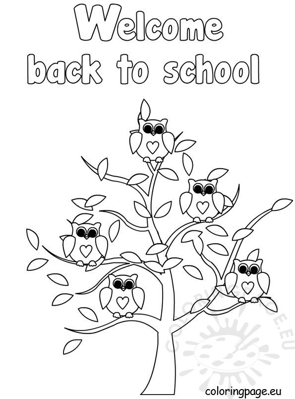 Welcome back to school – Coloring Page