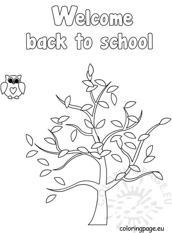 Welcome Back Template from coloringpage.eu