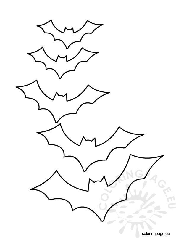 Bat Stencils Coloring Page