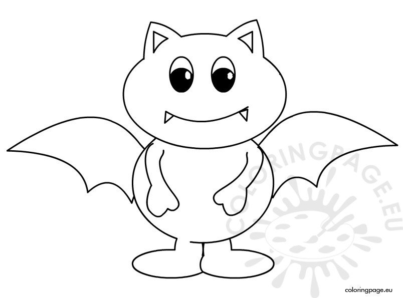Halloween bat coloring page – Coloring Page