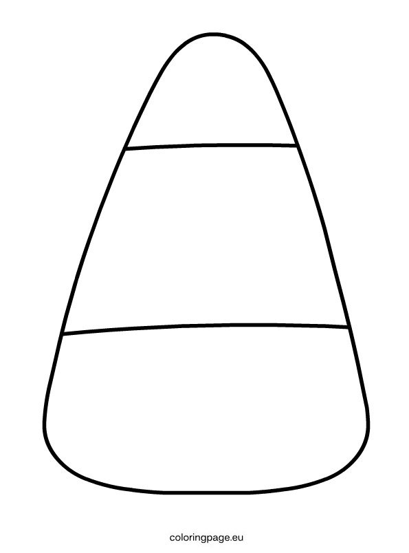 Candy Corn - Coloring Page