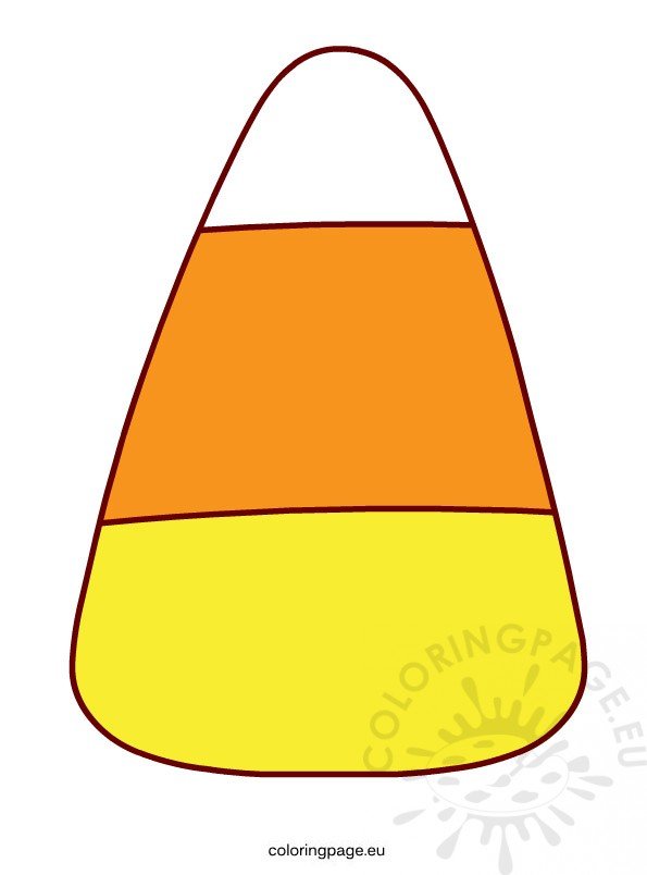 Halloween Candy Corn – Coloring Page
