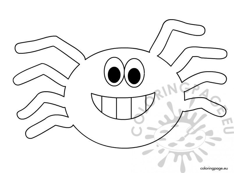 Halloween spider coloring sheet Coloring Page