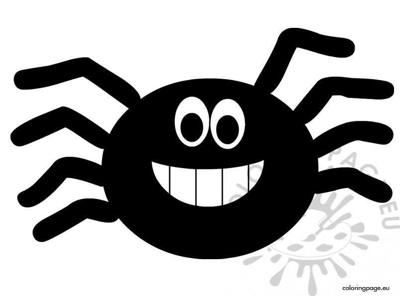 Cute Halloween Spider – Coloring Page