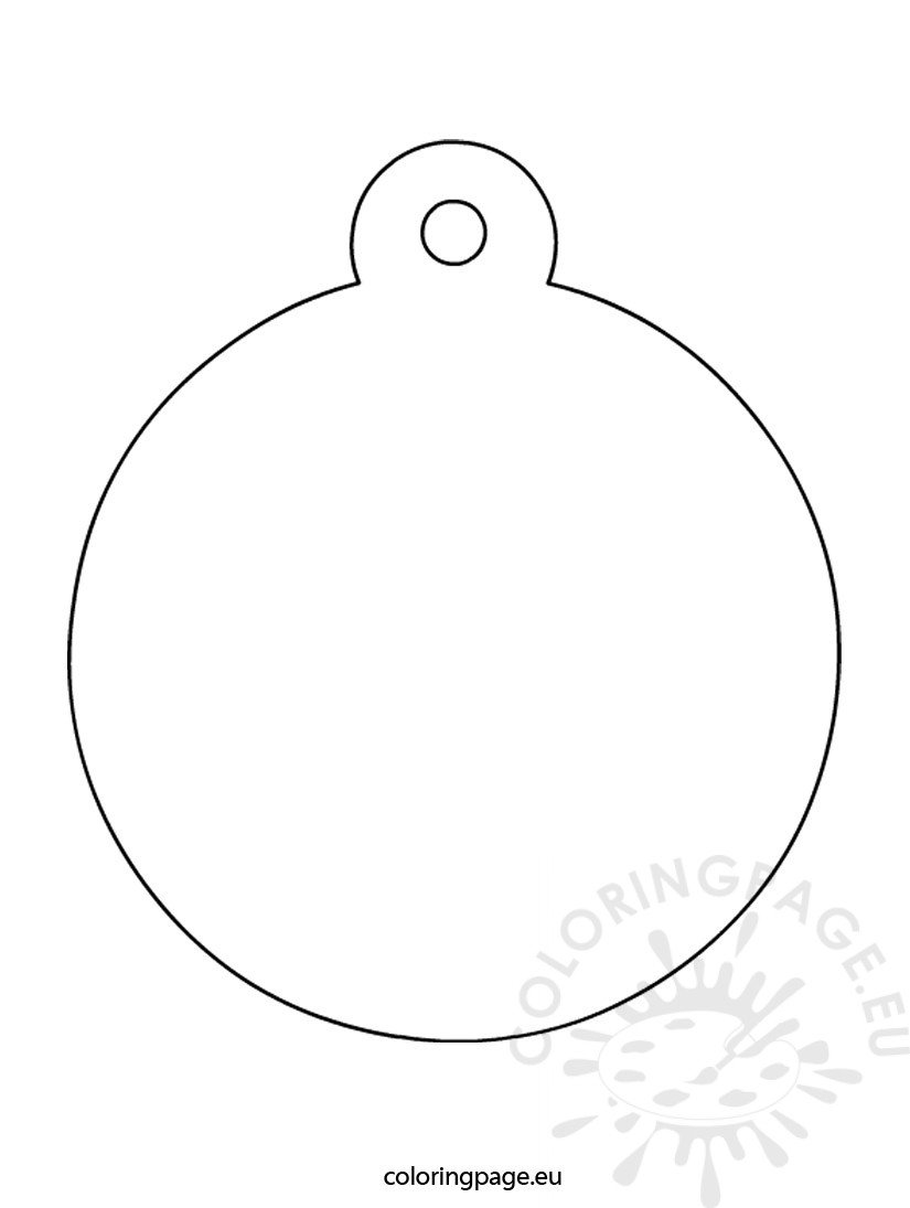 Christmas Bauble Shaped  Coloring Page