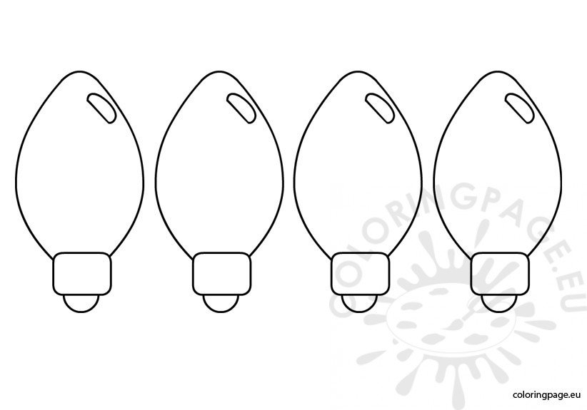 Christmas light 2 Coloring Page