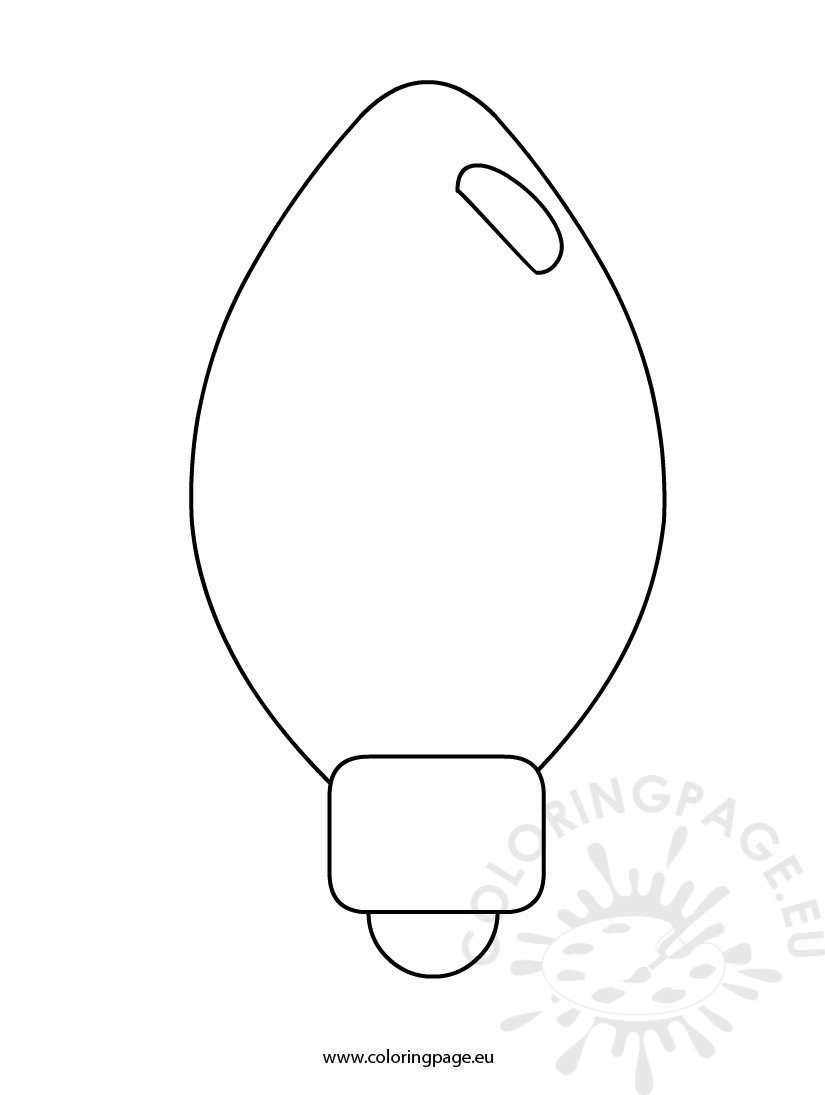 Christmas light template - Coloring Page