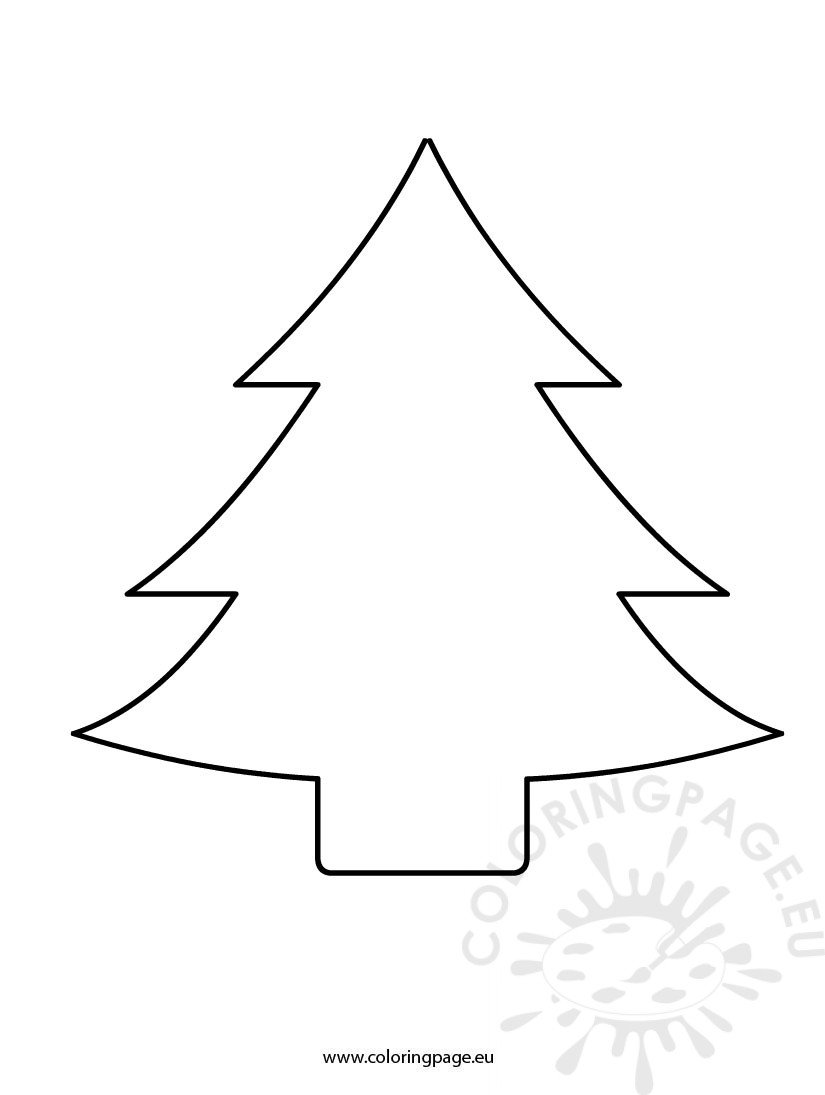 Christmas Tree Cutout – Coloring Page