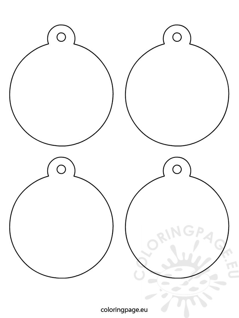 Christmas Tree Ornaments Coloring Page