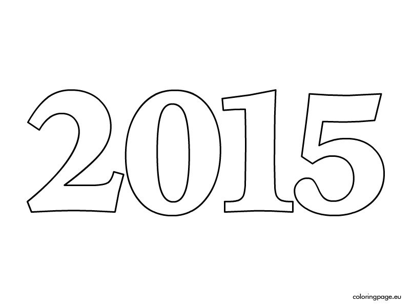 Number 2015 Coloring Page